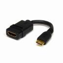 StarTech.com HDACFM5IN 12cmハイスピードHDMI-ミニHDMI変換アダプタケーブルHDMIメス-miniHDMIオス