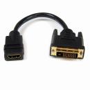 StarTech.com HDDVIFM8IN HDMI-DVI-D変換ケーブルアダプタ20cmHDMIメス-DVIオス1920x1200
