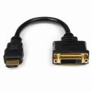 StarTech.com HDDVIMF8IN 20cmHDMI-DVI-D変換ケーブルHDMI(19ピン)オス-DVI-D(25ピン)メス