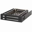 StarTech.com HSB220SAT25B 3.5インチベイ内蔵型SATAハードディスク用リムーバルケース(トレイ/ケース不要)2x2.5インチSATAHDD/SSD専用モバイルラックホットスワップ/プラグ&プレイ対応