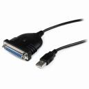 StarTech.com ICUSB1284D25 1.8mUSB-パラレル(D-Sub25ピン)プリンタ変換ケーブルUSBA(4ピン)-DB2525ピン(IEEE1284準拠)オス/メス