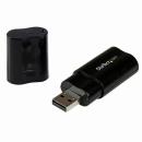 StarTech.com ICUSBAUDIOB USB接続ステレオオーディオ変換アダプタヘッドフォン/マイク用3.5mmミニジャック増設外付けサウンドインターフェースUSBタイプAオス-2x3.5mm3極ミニジャックメス