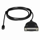 StarTech.com ICUSBCPLLD25 USB-C-パラレルプリンターケーブルUSBType-C(オス)-D-Sub25ピン(メス)USB2.0準拠