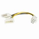 StarTech.com LP4PCIEXADAP 15cm2xペリフェラル電源コネクタ(4ピン/オス)-PCIExpress電源コネクタ(6ピン/オス)変換アダプタケーブルグラフィックボード(グラボ)電源用