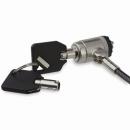 StarTech.com LTLOCKKEY パソコンセキュリティワイヤーロックシリンダ錠タイプボタンを押してロック/付属のカギで開錠盗難防止2mワイヤーロック