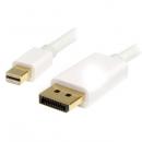 StarTech.com MDP2DPMM1MW MiniDisplayPort-DisplayPort1.2変換ケーブル1mMiniDP/ミニディスプレイポート（オス）-ディスプレイポート/DP（オス）ホワイト