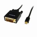StarTech.com MDP2DVIMM6 MiniDisplayport-DVI変換ケーブル1.8mミニディスプレイポート/MiniDP-DVI変換アダプタMiniDisplayPortオス-DVI-D(25ピン)オス1920x1200ブラック