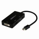 StarTech.com MDP2VGDVHD MiniDisplayPort接続トラベルA/Vアダプタ3イン1ミニディスプレイポートMiniDP-VGA/DVI/HDMI変換アダプタ1920x1200/1080pブラック