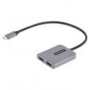StarTech.com MST14CD122HD USB-C-2xHDMI変換アダプター/4K60Hz/デュアルモニター/HDR/USB4/TB4/TB3対応/30cm一体型ケーブル