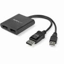 StarTech.com MSTDP122DP 2ポートMSTハブDisplayPort-2xDisplayPortマルチモニタースプリッタ4K対応ディスプレイポート(オス)-2ポートディスプレイポート(メス)Windowsのみ対応