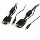 StarTech.com MXTHQMM25A 3.5mmステレオミニプラグ付き高解像度VGAケーブル7.6mミニD-Sub(オス)-ミニD-Sub(オス)アナログRGB対応ディスプレイケーブル