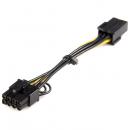 StarTech.com PCIEX68ADAP PCIExpress電源6ピン-8ピン変換アダプタケーブル8ピン補助電源コネクタを必要とするグラフィックカードに対応6ピン(メス)/8ピン(オス)