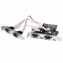 StarTech.com PEX4S553 シリアル4ポート増設PCIExpressインターフェースカード4xRS232Cポート拡張用PCIex1接続ボード16550UART内蔵