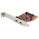 StarTech.com PEXUSB312C3 2ポートUSBType-C増設PCIExpressカードUSB3.1Gen2(10Gbps)準拠PCIeGen3x4対応ASM3142チップセット搭載