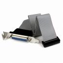 StarTech.com PLATE25F16LP 40cmマザーボードピンヘッダー接続パラレル(LPT)ポート増設ケーブルロープロファイル対応PCIブラケット付きDB25メス-IDCリボン/フラットケーブル(26ピン)