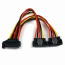 StarTech.com PYO2LSATA 15cmラッチ付きSATA電源ケーブルシリアルATAY字分岐/スプリッターケーブル1xSATA電源プラグ(オス)-2xSATA電源レセプタクル(メス)