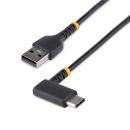 StarTech.com R2ACR-30C-USB-CABLE USBケーブル/USB-A-USB-C/30cm/USB2.0/L型右向き/急速充電&データ転送/高耐久アラミド繊維補強/Type-C充電コード/タイプCL字コネクター