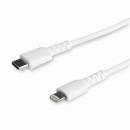 StarTech.com RUSBCLTMM1MW USBType-C-Lightningケーブル1mホワイトAppleMFi認証iPhone充電ケーブル高耐久性ライトニング-TypeCケーブル