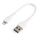 StarTech.com RUSBLTMM15CMW 高耐久Lightning-USB-Aケーブル15cm/ホワイト/アラミド繊維補強/iPhone、iPod、iPad対応/AppleMFi認証アップルライトニング-USB充電同期ケーブル