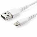 StarTech.com RUSBLTMM1M ライトニングケーブル1mホワイトAppleMFi認証iPhone充電ケーブル高耐久性Lightning-USBケーブル