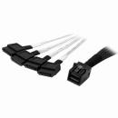 StarTech.com SAS43SAT1M 内部MiniSAS-SATAケーブルSFF-8643-4xSATA1m
