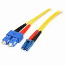 StarTech.com SMFIBLCSC4 4m光ファイバーケーブル(光パッチコード)シングルモード対応コア径9ミクロン/芯径125ミクロン2芯DuplexLC-SCコネクタ