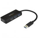StarTech.com ST4300MINI 4ポートUSB3.0ハブ充電ポート付きミニハブACアダプタ付属