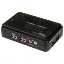 StarTech.com SV211KUSB 2ポートUSB接続KVMスイッチ(オーディオ対応/ケーブル付属)2台用PCパソコン/CPU切替器(ブラック)解像度2048x1536
