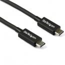 StarTech.com TBLT34MM80CM Thunderbolt3USB-Cケーブル0.8m40GbpsUSB-C互換100WUSBPD対応サンダーボルト認証取得