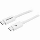 StarTech.com TBLT3MM2MW Thunderbolt3ケーブル(20Gbps)2mホワイトUSBType-C/DisplayPort互換4K/60Hz