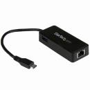 StarTech.com US1GC301AU USB-C接続ギガビット有線LAN変換アダプタ(USB3.0ポートx1付き)USB3.1Type-C(オス)-RJ45(メス)USB3.1Gen1(5Gbps)