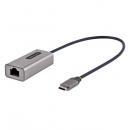 StarTech.com US1GC30B2 USB有線LANアダプター/USB-C接続/USB3.2Gen1/10/100/1000Mbps/30cm一体型ケーブル/各種OS/ドライバーインストール不要/グレー&ブラック/ギガビットイーサネット