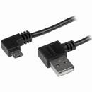 StarTech.com USB2AUB2RA2M L型右向きマイクロUSBケーブルUSBタイプA(オス)-USBMicro-B(オス)2m