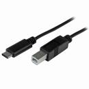 StarTech.com USB2CB1M 1mブラックUSB2.0ケーブルタイプBオス(4ピン)-Type-C/USB-Cオス(24ピン)リバーシブルデザインUSB2.0/480Mbps