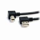 StarTech.com USB2HAB2RA3 91cmUSB2.0ケーブル1xAタイプL型オス-1xBタイプL型オスブラック
