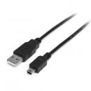 StarTech.com USB2HABM2M ミニUSB変換ケーブル2m/USB-A(4ピンオス)-ミニUSB(5ピンオス)/USBmini-Bケーブル/レガシー端子の旧型デバイスをパソコンに接続/480Mbps/ライフタイム保証