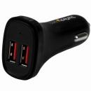 StarTech.com USB2PCARBKS スマホ/タブレット用2ポートUSB車載充電器高出力シガーチャージャー24W/4.8A(2.4A&2.4A)デュアルポートUSBチャージャー(シガーソケット対応)