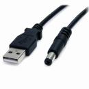 StarTech.com USB2TYPEM2M USB-5VDC電源供給ケーブル2mDCプラグ(外形5.5m/内径2.1mm)