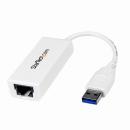 StarTech.com USB31000SW USB3.0-GigabitEthernetLANアダプタ(ホワイト)10/100/1000MbpsNICネットワークアダプタUSBSuperSpeed(オス)-RJ45(メス)有線LANアダプタ