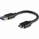 StarTech.com USB3AUB15CMS MicroUSB3.0スリムケーブルA(オス)-マイクロB(オス)15cm