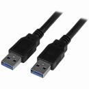 StarTech.com USB3SAA6BK 1.8mブラックSuperSpeedUSB3.0ケーブルUSBAオス-USBAオス
