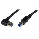 StarTech.com USB3SAB1MRA 1mブラックSuperSpeedUSB3.0ケーブル片側L型右向きA-Bオス/オス