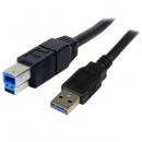 StarTech.com USB3SAB3MBK SuperSpeedUSB3.0ケーブル(A-B)3mオス/オス