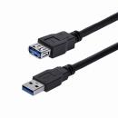 StarTech.com USB3SEXT1MBK 1mUSB3.0延長ケーブルタイプA(オス)-タイプA(メス)ブラック