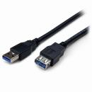StarTech.com USB3SEXT2MBK 2mSuperSpeedUSB3.0延長ケーブルタイプA(オス)-タイプA(メス)ブラック