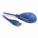 StarTech.com USB3SEXT5DSK 1.5mSuperSpeedUSB3.0延長ケーブル(ブルー)卓上使用に最適USBAオス-USBAメスシールド付きツイストペアケーブル使用