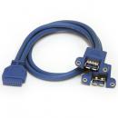 StarTech.com USB3SPNLAFHD 2ポートUSB3.0パネルマウント型ケーブル2xUSBAメス-1xIDC20ピンメス(マザーボードピンヘッダーと接続)
