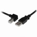 StarTech.com USBAB3ML 3mUSB2.0ケーブルタイプA(オス)-タイプB/L型左向き(オス)ブラック