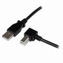StarTech.com USBAB3MR 3mUSB2.0ケーブルタイプA(オス)-タイプB/L型右向き(オス)ブラック