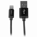 StarTech.com USBLT1MB 1miPhone/iPod/iPad対応AppleLightning-USBケーブルAppleMFi認証取得ライトニング8ピン(オス)-USBA(オス)充電&同期用ケーブルブラック